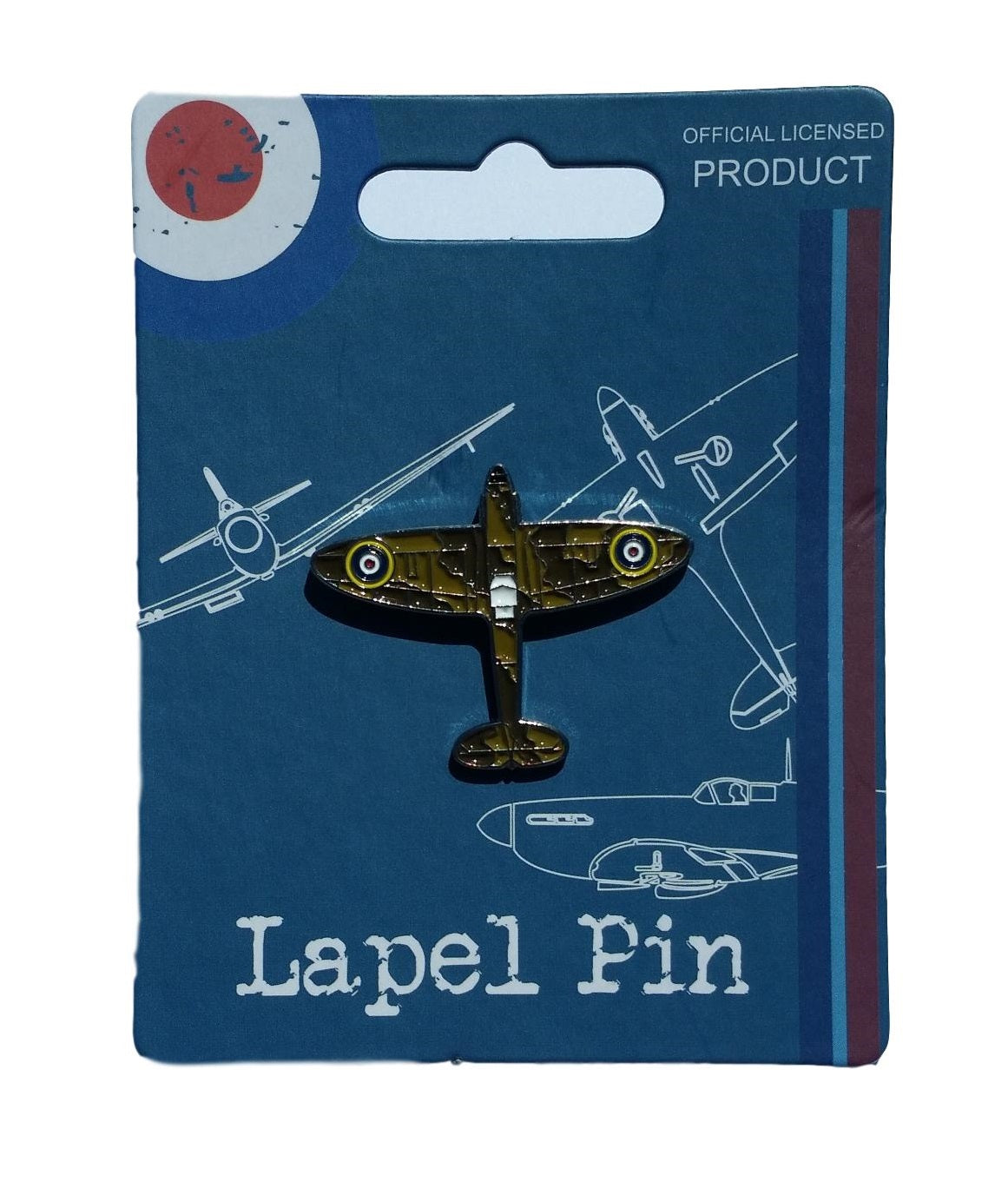 Royal Air Force Spitfire Aerial View lapel pin badge image 0
