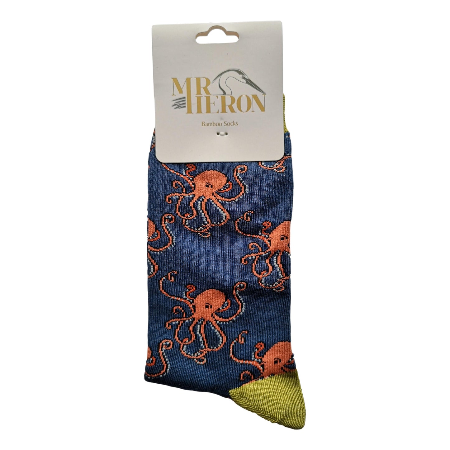 Octopuses on Navy Mens Novelty Ankle Socks Adult One Size image 2