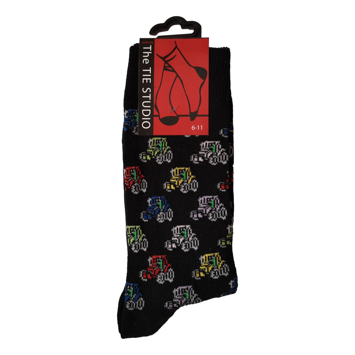 Farm Tractors Unisex Novelty Black Ankle Socks Adult Size 6-11 image 1