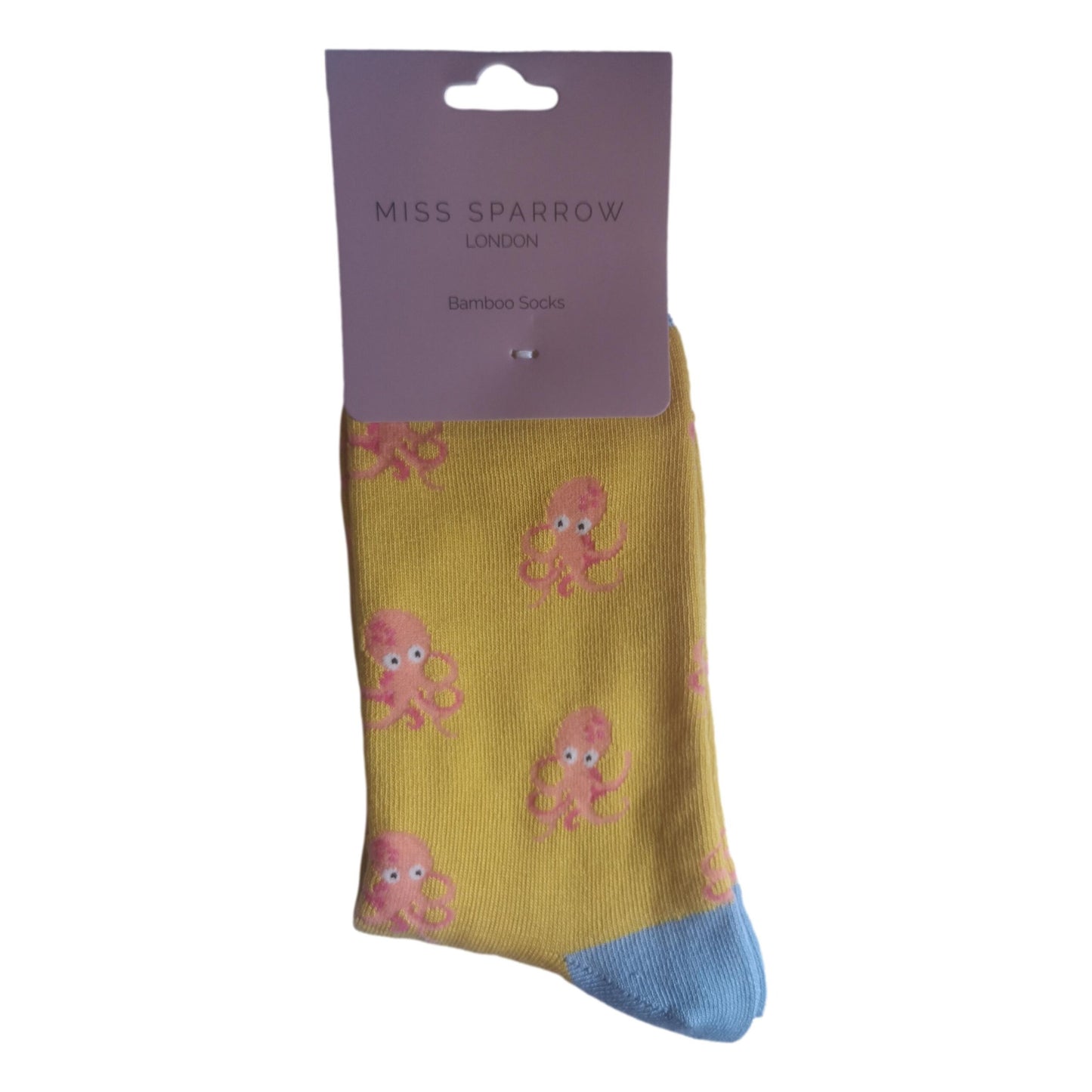 Little Octopus on Yellow Womens Novelty Ankle Socks Adult One Size image 1