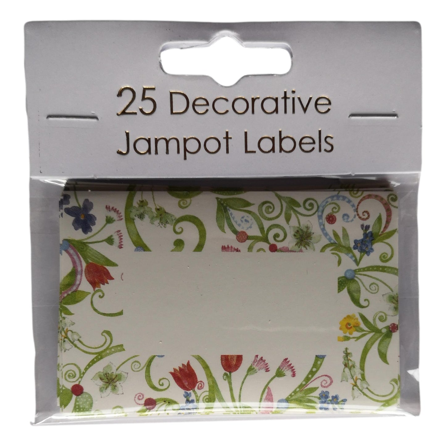 25 Floral Decorative Self-Adhesive Jam Pot Labels image 0