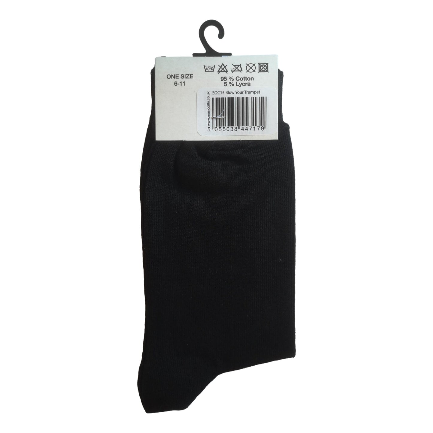 Blow Your Trumpet Black Cottonrich Unisex Novelty Ankle Socks Adult Size 6-11 image 2