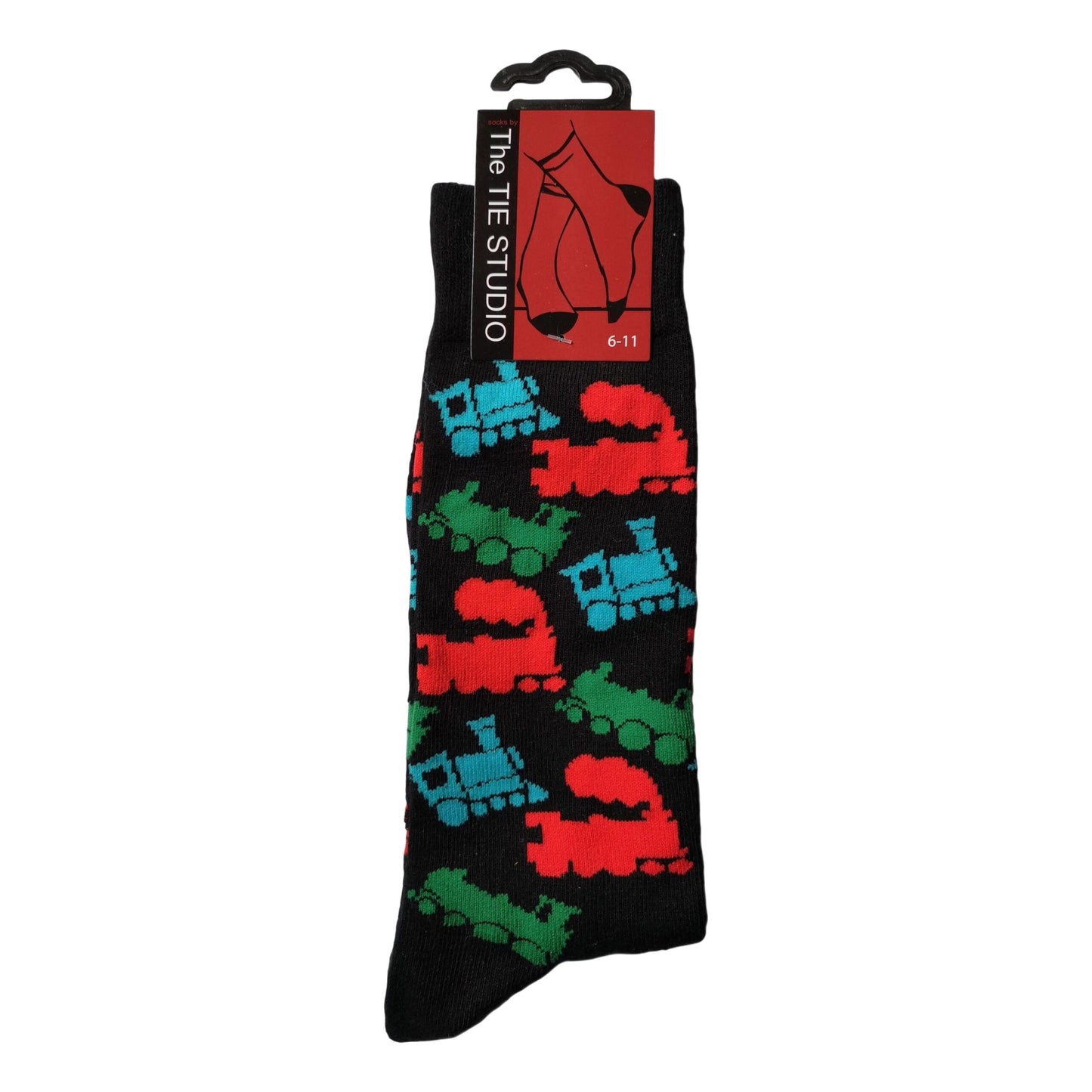 Coloured Steam Trains Unisex Novelty Ankle Adult UK Size 6-11 Socks image 0