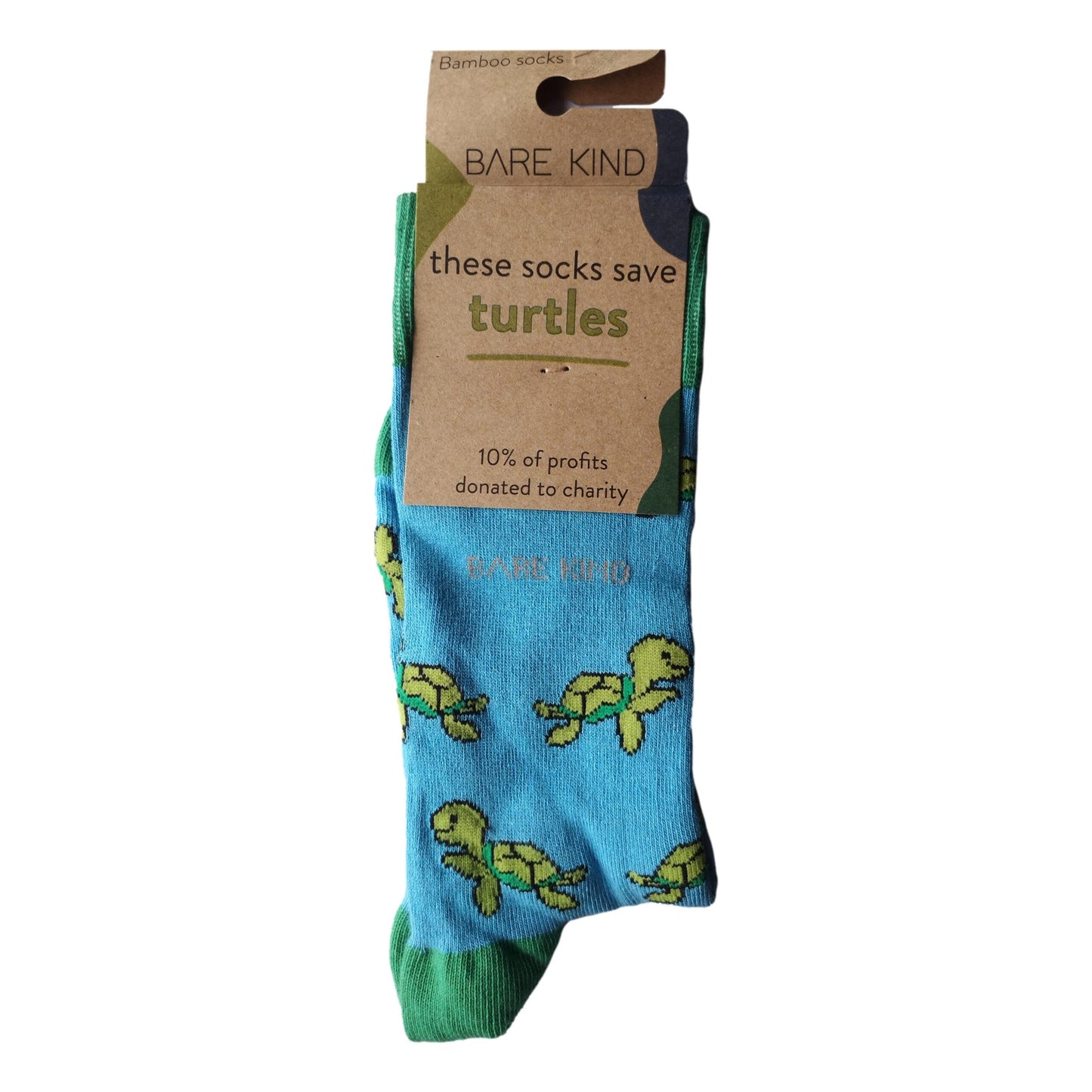 Save The Turtles Blue Unisex Novelty Ankle Socks Adult UK Size 4-7 image 1