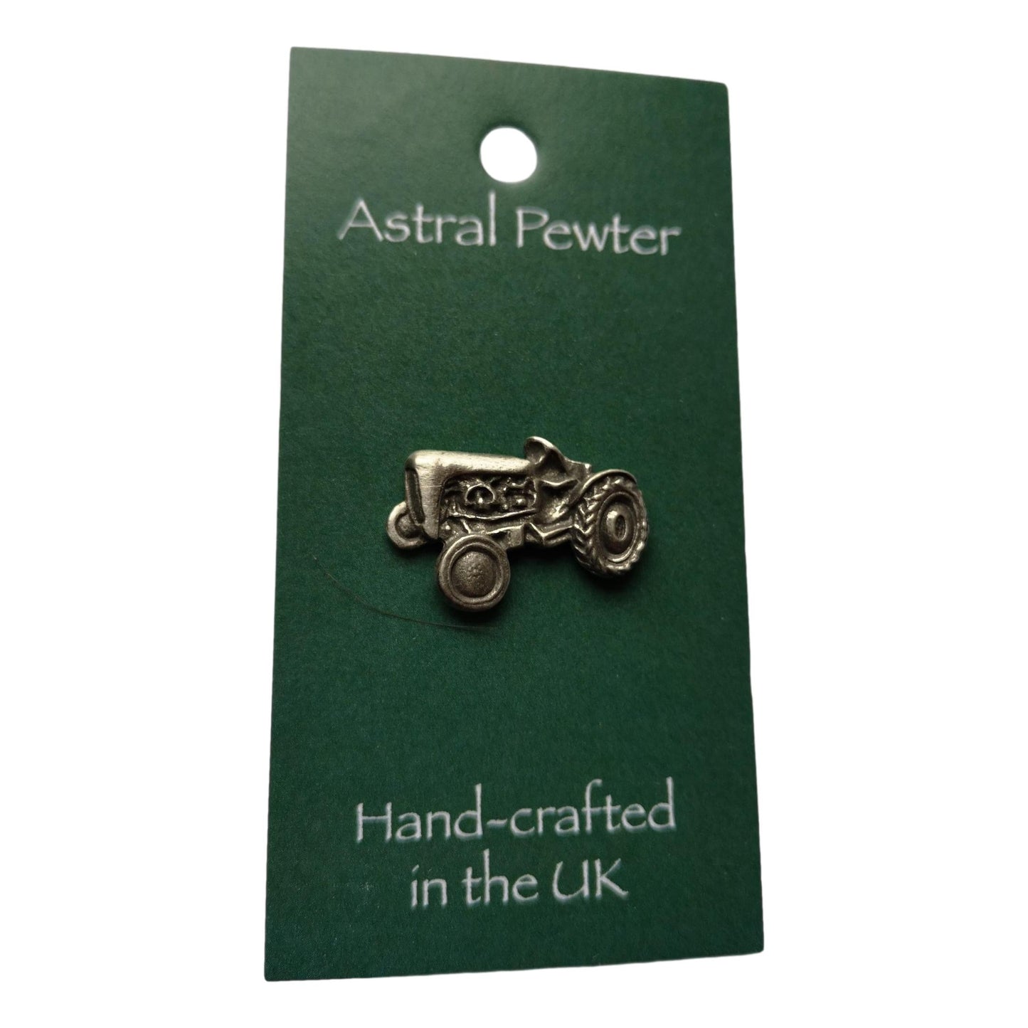 Vintage Cabless Tractor pewter lapel pin image 0