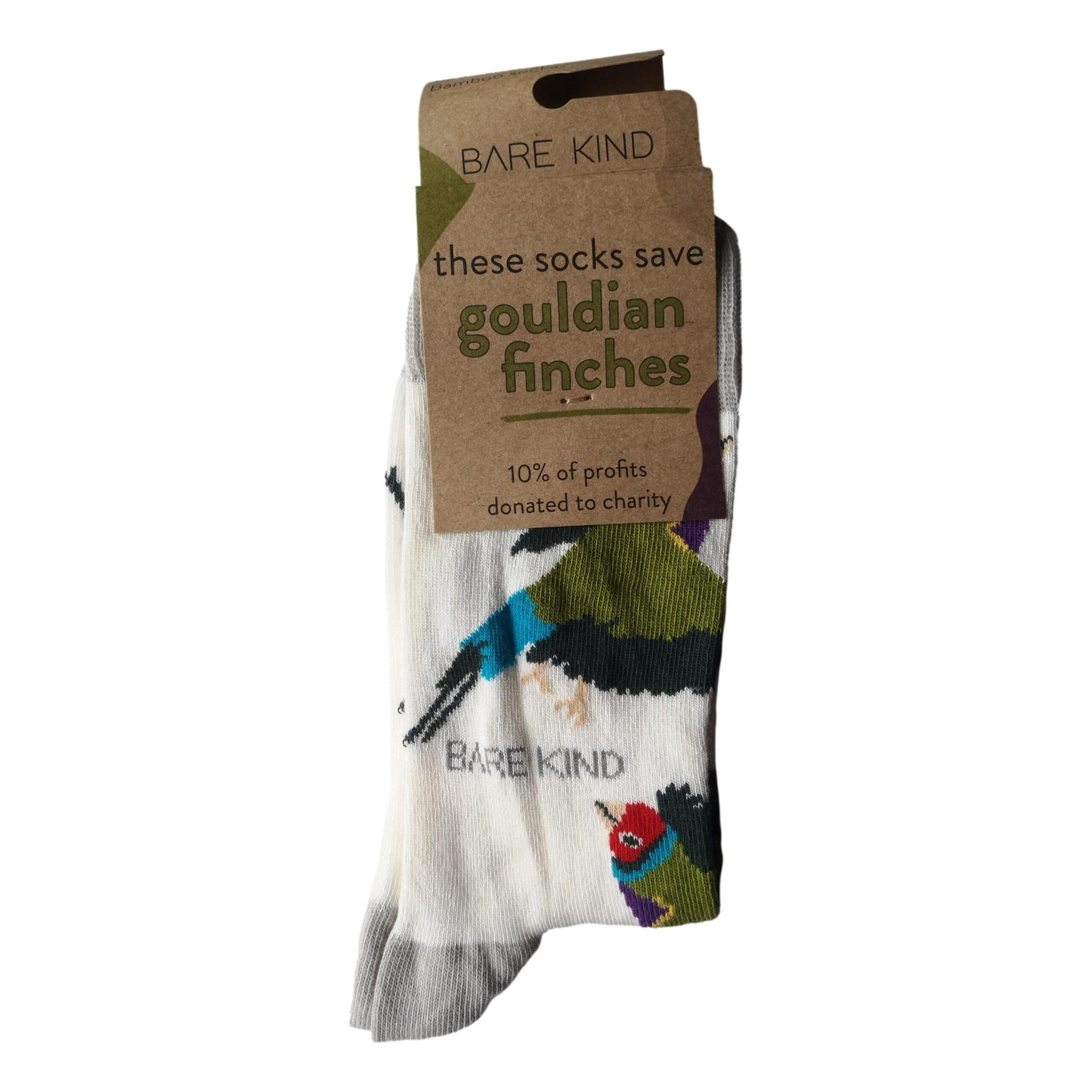 Save The Gouldian Finches White Womens Novelty Ankle Socks Adult One Size image 1