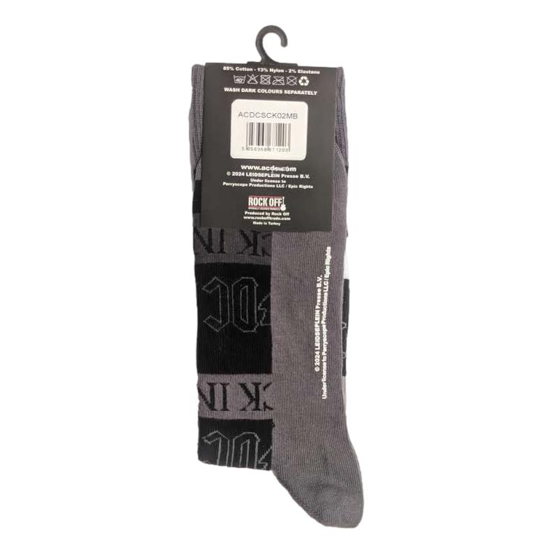 AC/DC Back In Black Unisex Adult Ankle Socks image 2