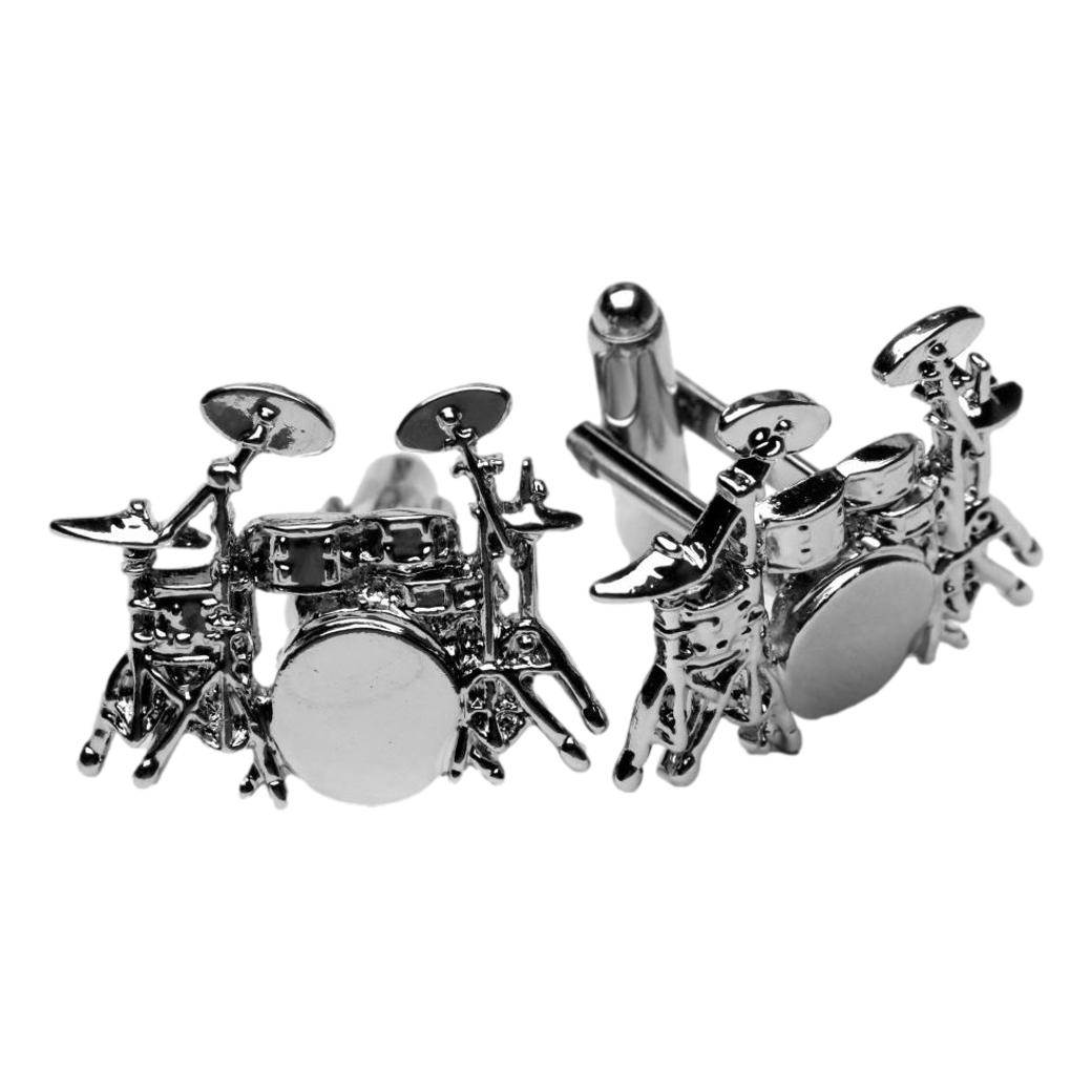 Drum Kits silver-plated cufflinks image 0
