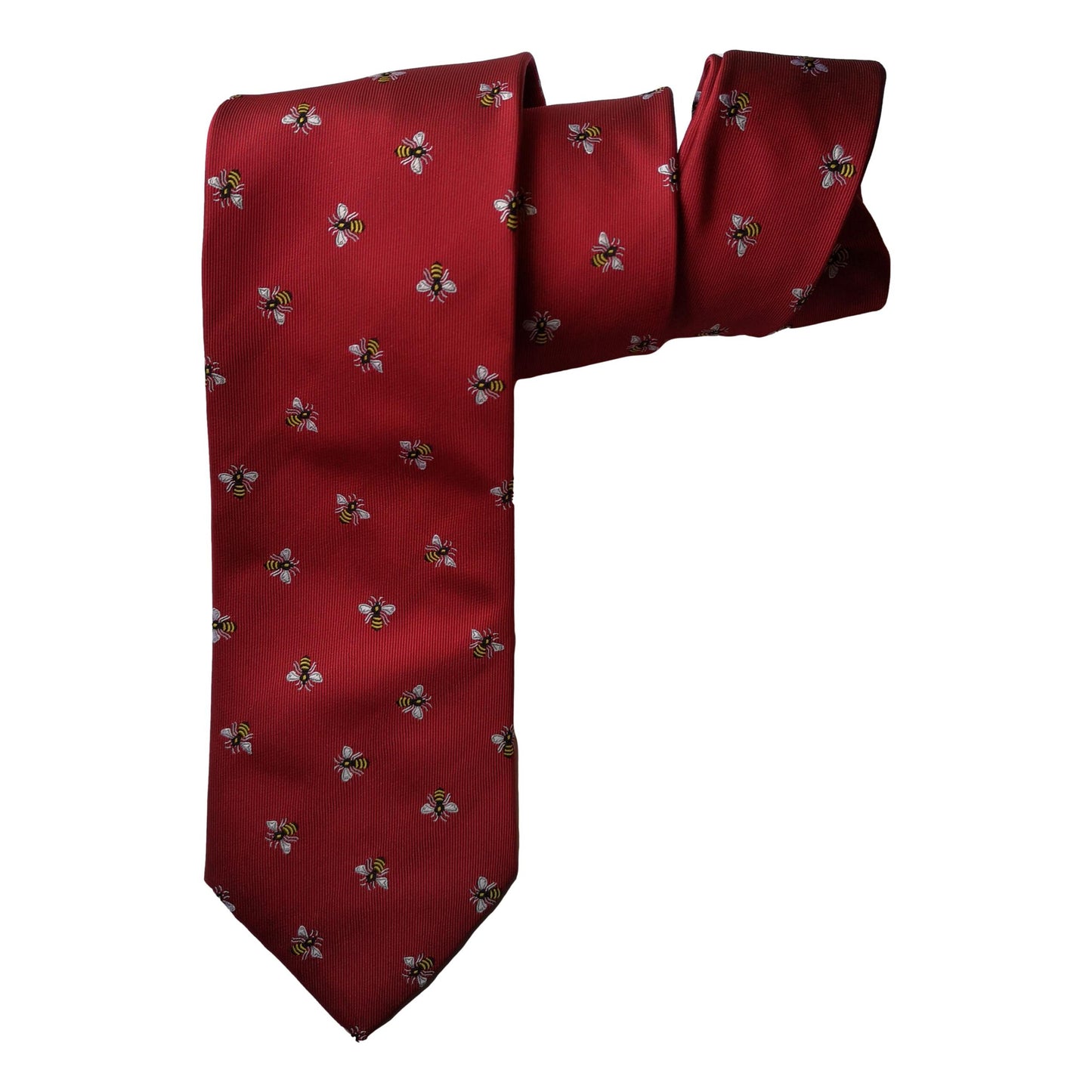 Honey Bees on red Sleeved 100% Micro Fibre Classic Tie image 1