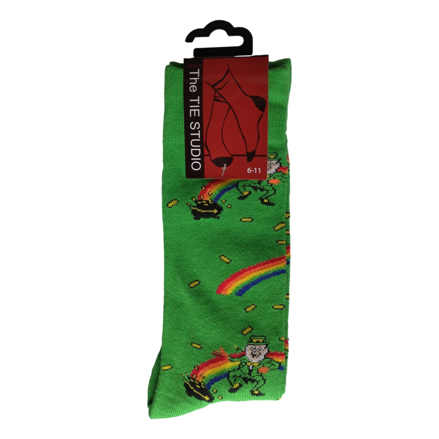 Lucky Leprechaun Unisex Novelty Ankle Socks Adult Size 6-11 image 0