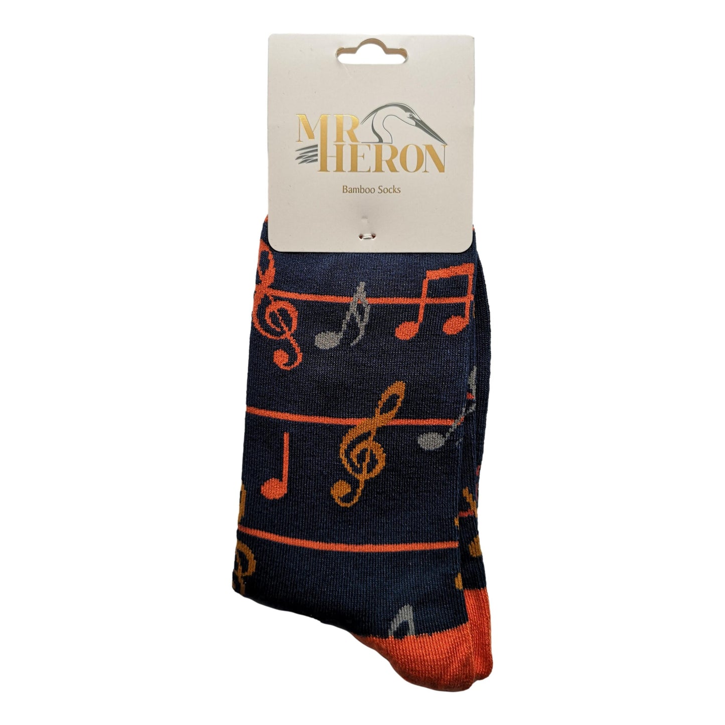 Treble Clefs and Music Notes Jazz Navy Mens Novelty Ankle Socks Adult One Size image 2