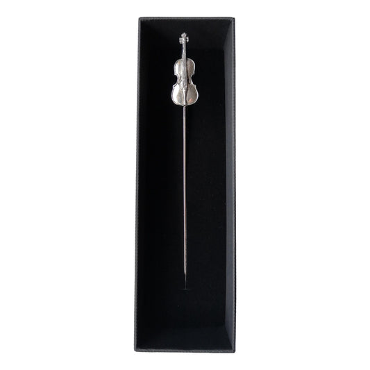 (Violon)Cello pewter metal flattened stem bookmark image 1