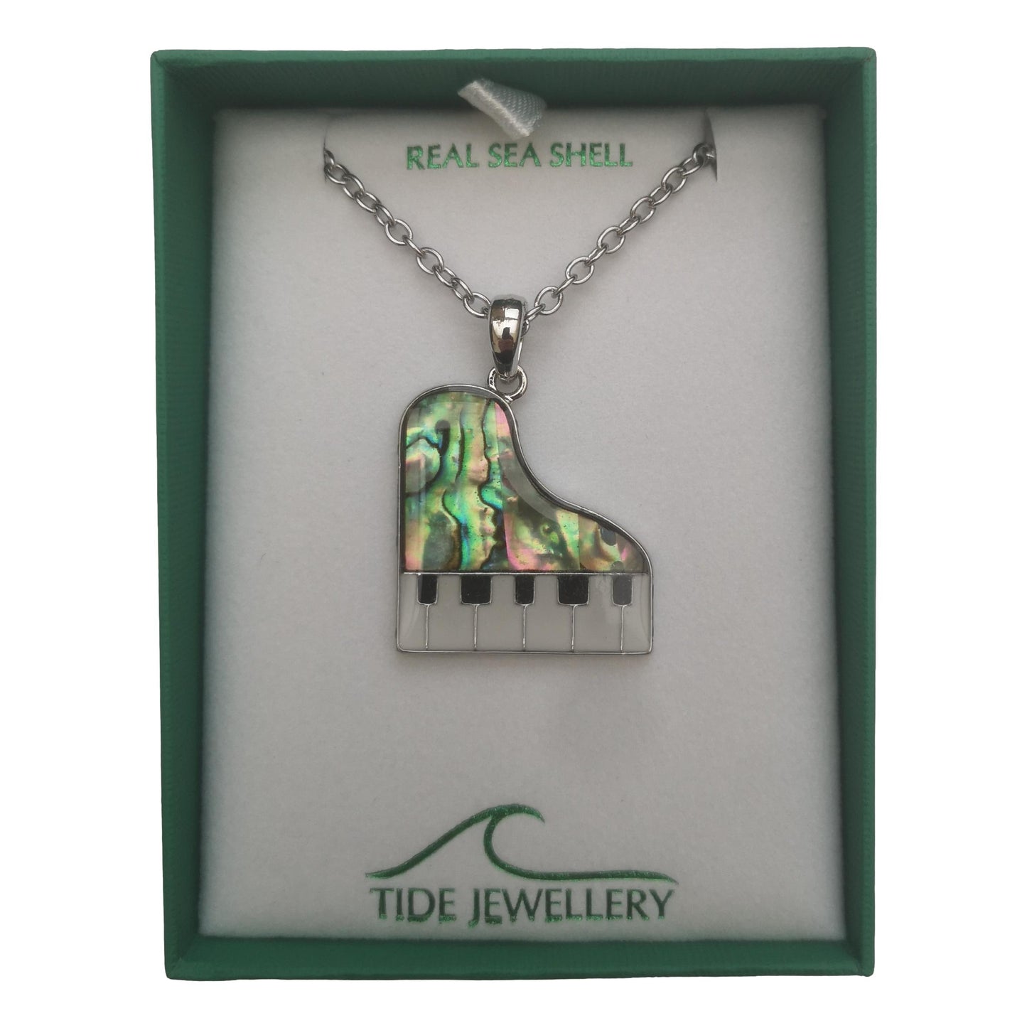 Grand Piano Paua shell rhodium-plated pendant image 2