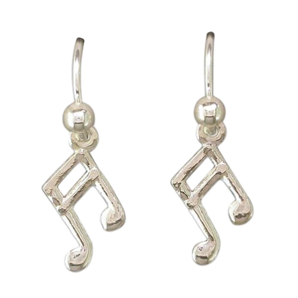Semiquavers sterling silver small earrings image 0