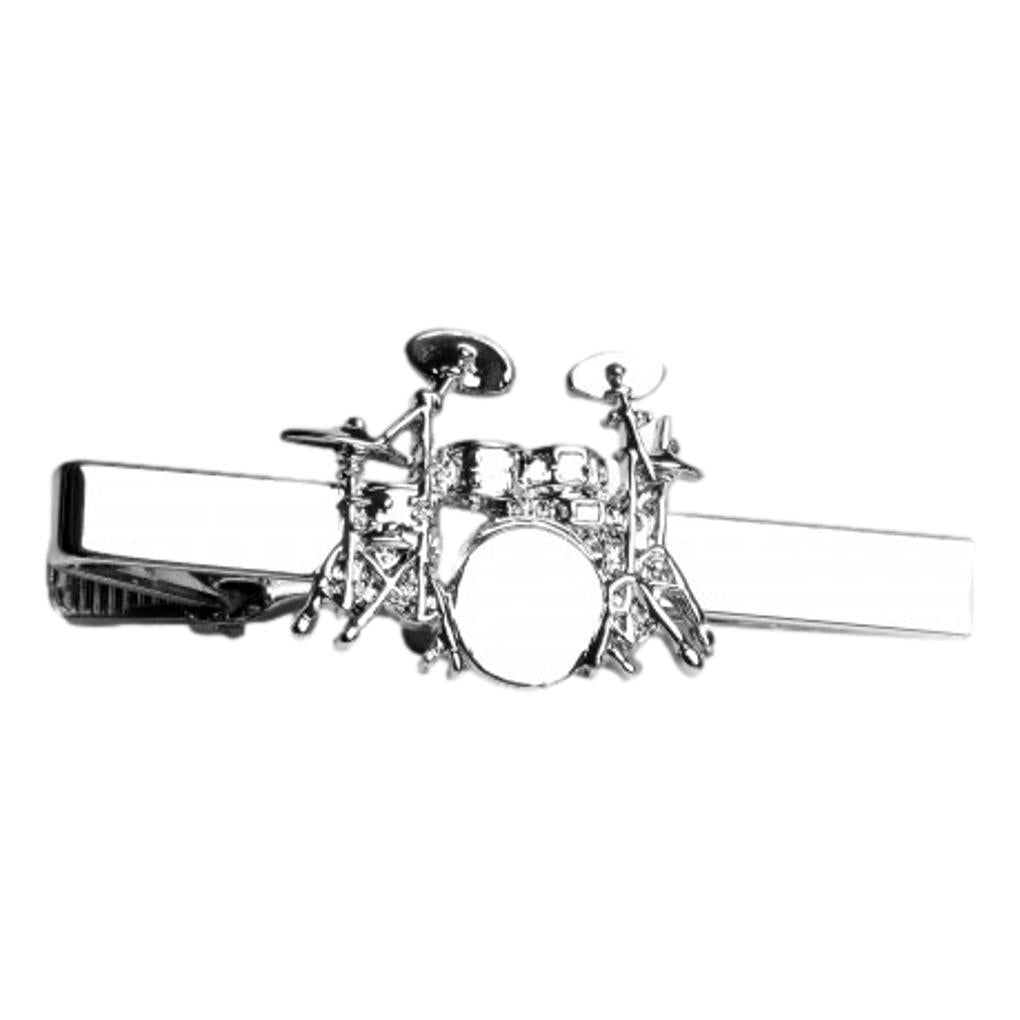 Drum Kit Silver-plated Tie Bar/Clip/Slide image 0