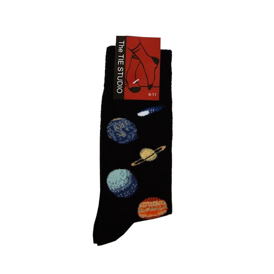 Planets Comet Jupiter Saturn Unisex Novelty Ankle Socks Adult Adult Size 6-11 image 0
