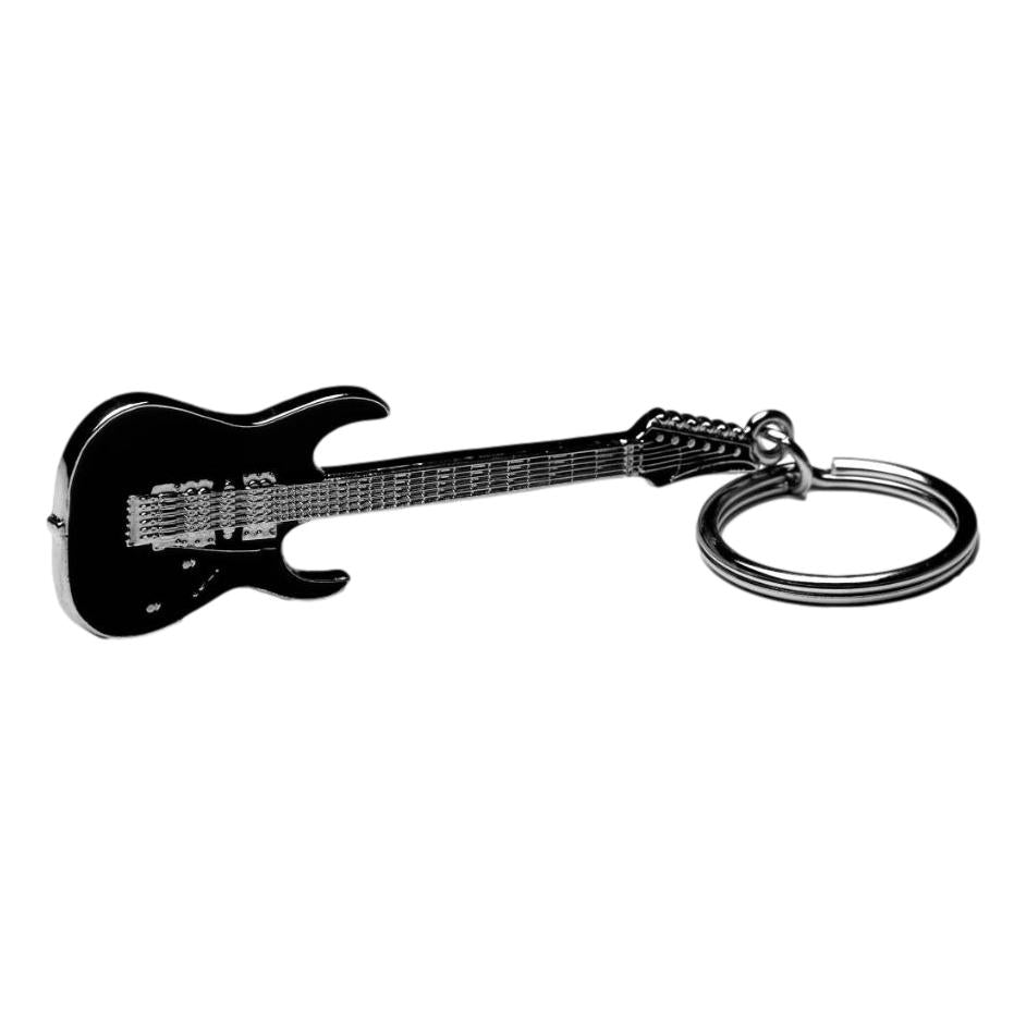 Ibanez Guitar black polished silver-plated keyring image 0