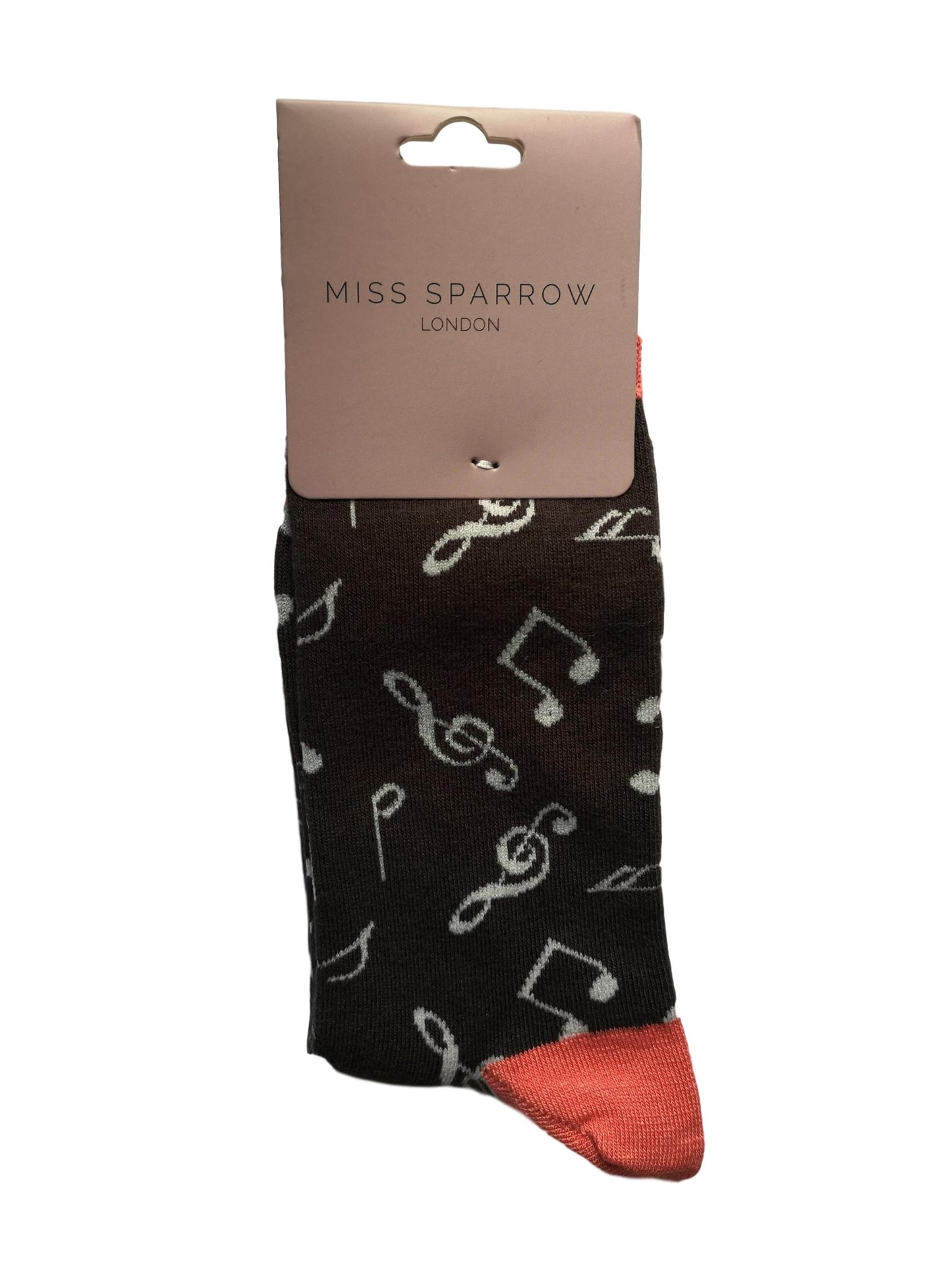Treble Clefs and Music Notes Black Womens Novelty Ankle Socks Adult One Size image 1