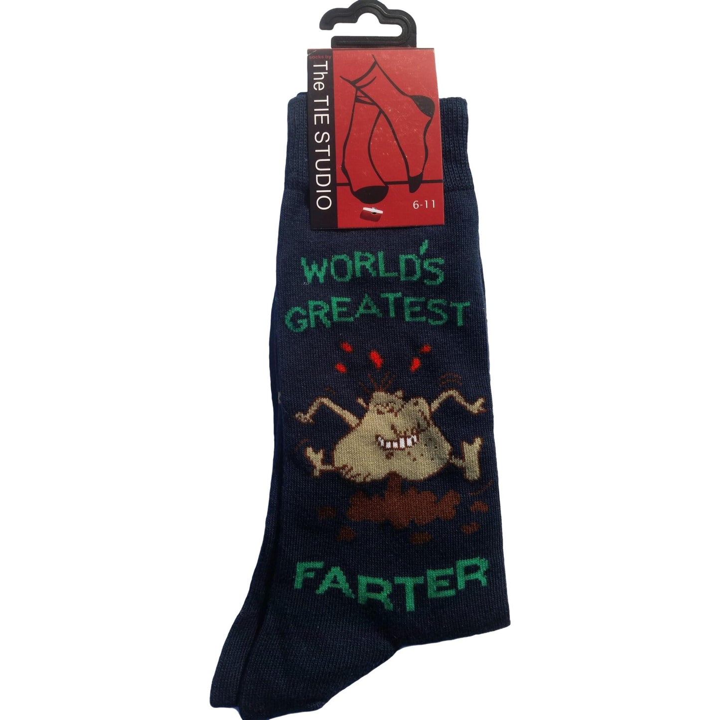 World's Greatest Farter Humour Unisex Novelty Ankle Socks Adult Size 6-11 image 0