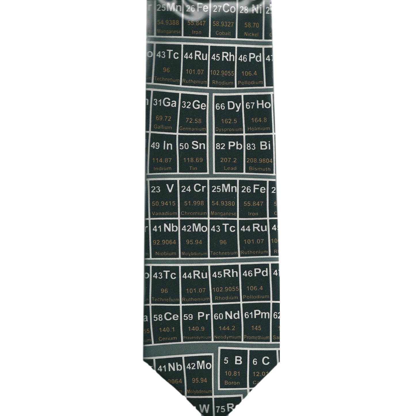 Periodic Table Chemistry Science Metal Gas Liquid Elements sleeved 100% Silk Tie image 0