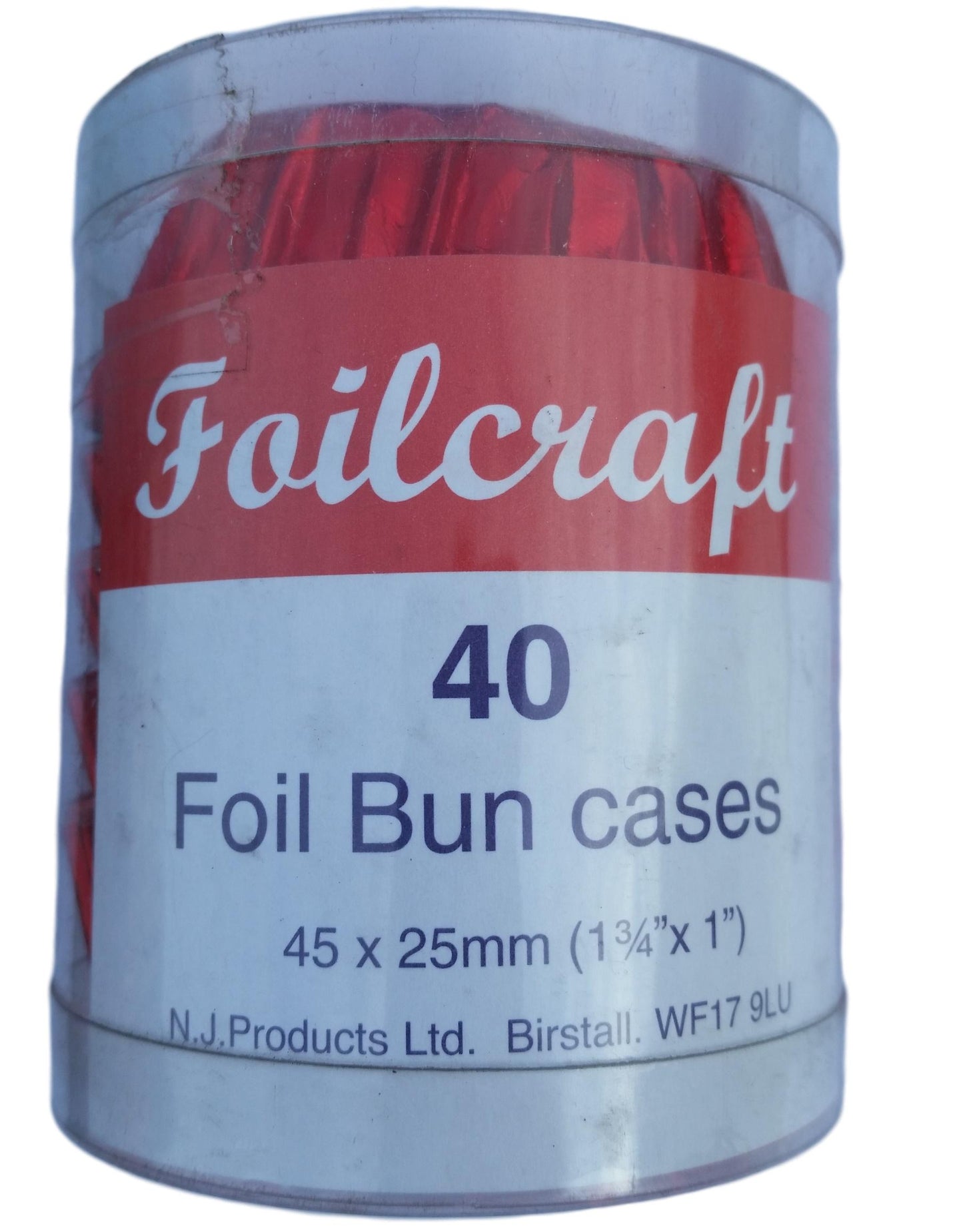 40 Red Foil Bun Cases image 1