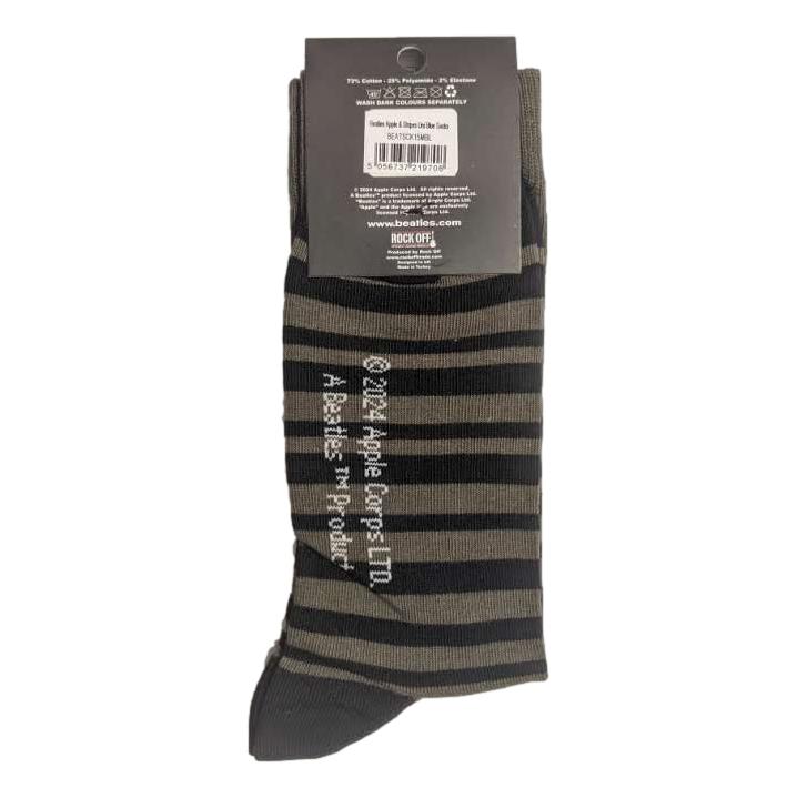 The Beatles Drum and Black Stripes Unisex Adult Ankle Socks