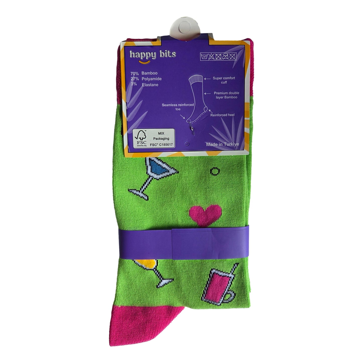 Cocktails Unisex Novelty Ankle Socks Adult UK Size 4-7