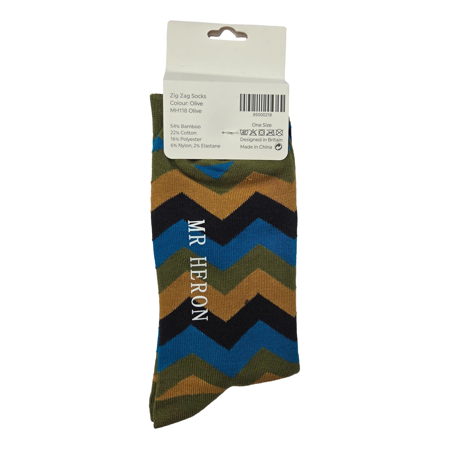 Zigzag Stripes Mens Novelty Ankle Socks Adult One Size