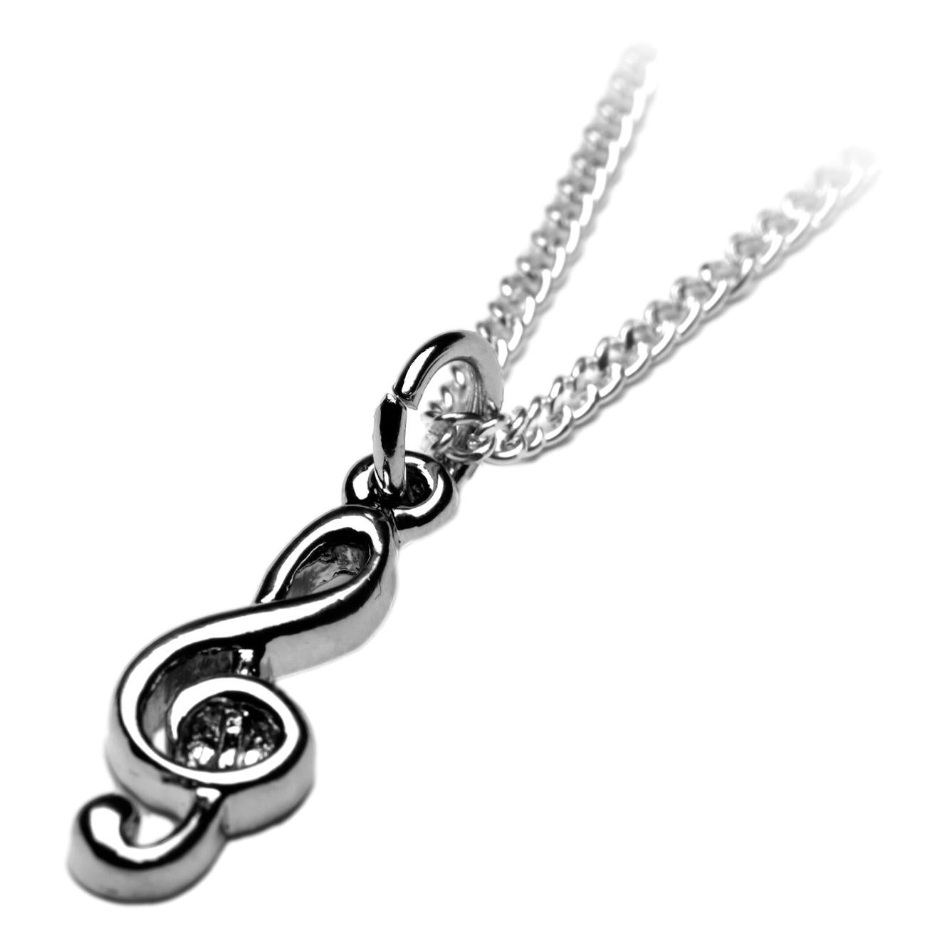 Treble Clef silver-plated pendant image 0