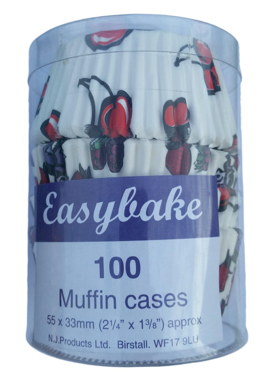 100 Mixed Berries Easybake Glassine Muffin Cases image 1