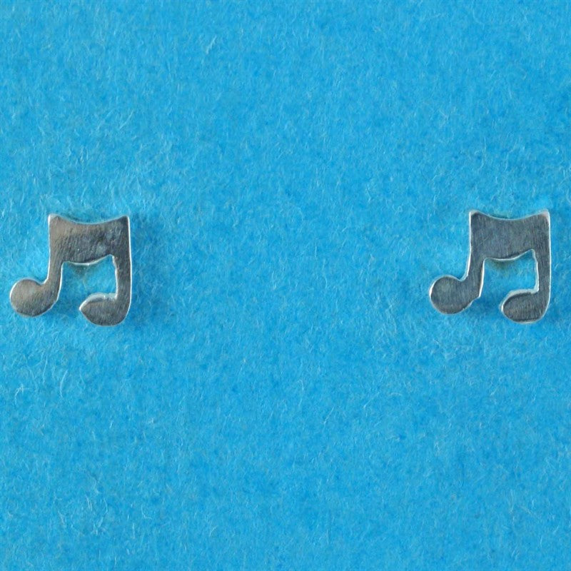Quavers music notes sterling silver earstuds - pair image 3