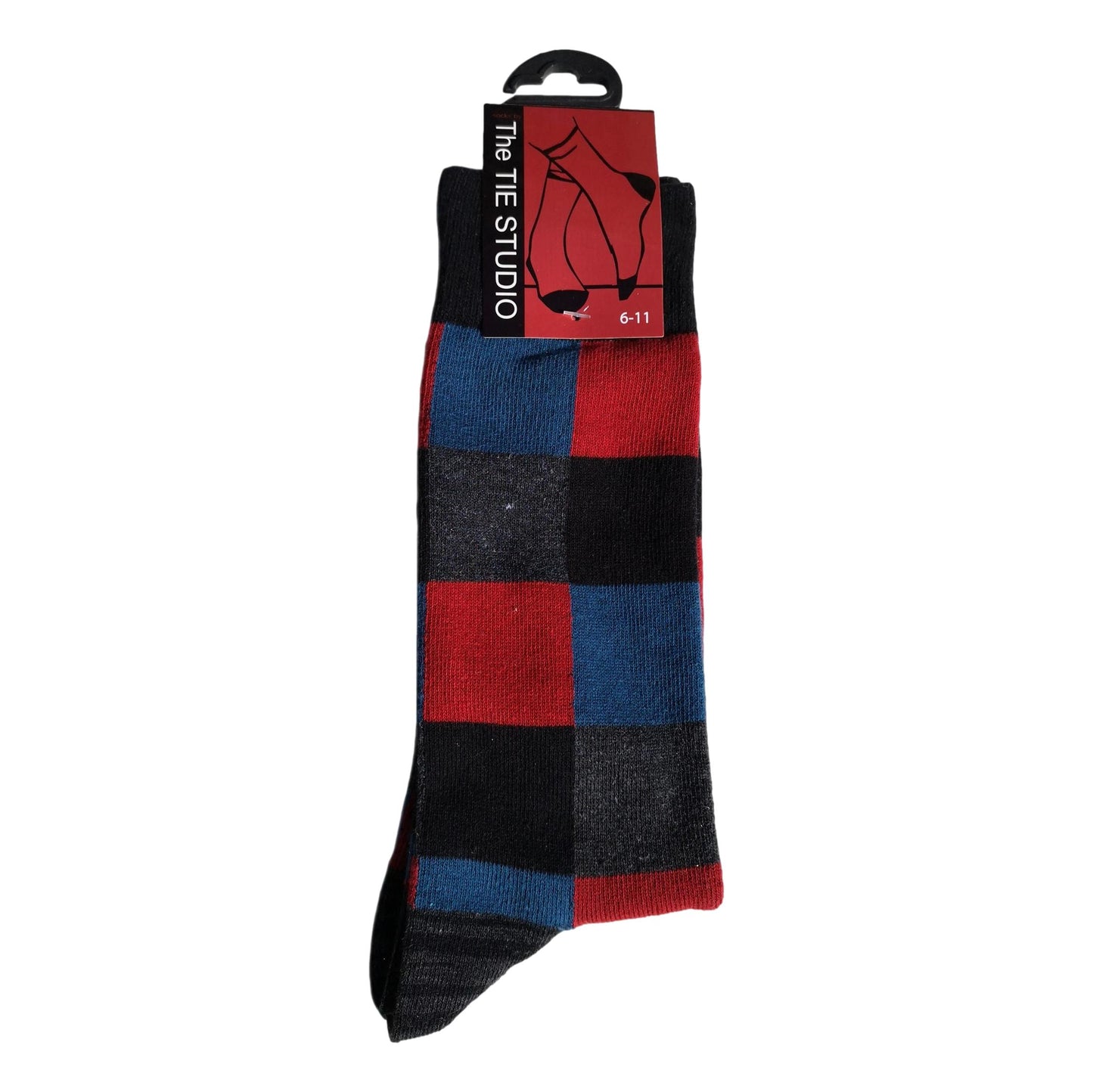 Squares Colour Groovy High Cotton % Unisex Novelty Ankle Socks UK Size 6-11 image 0