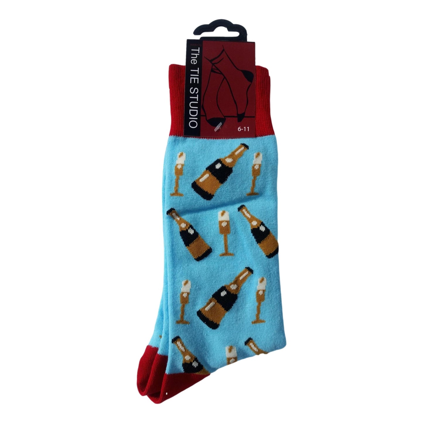 Champagne Unisex Novelty Ankle Socks Adult Size 6-11 image 0