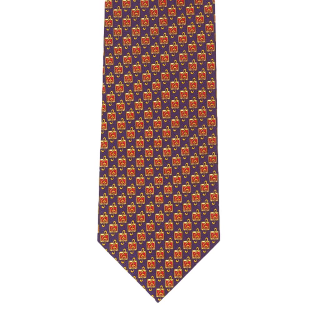 Small Repeating Treble Clefs Sleeved Polyester Novelty Tie Student Teacher Music image 0