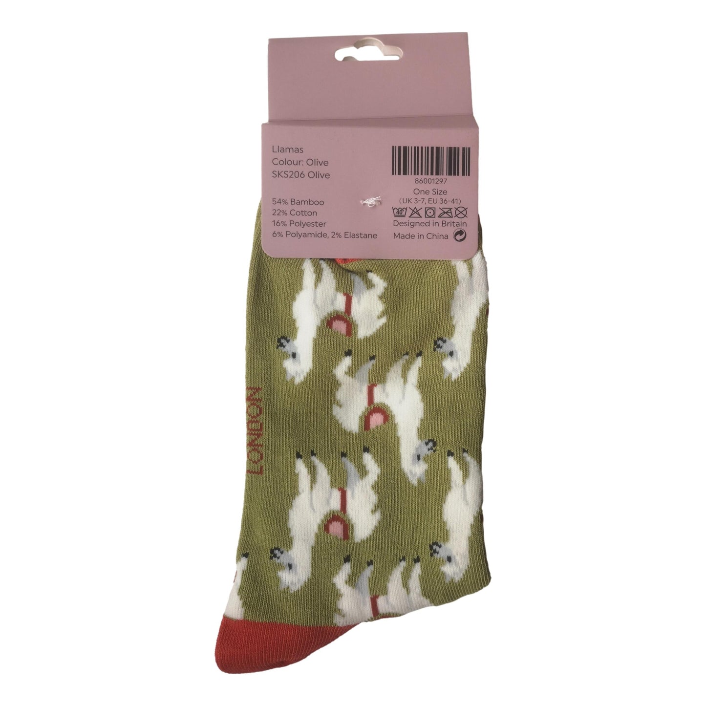 Llamas on Olive Womens Novelty Ankle Socks Adult One Size image 2