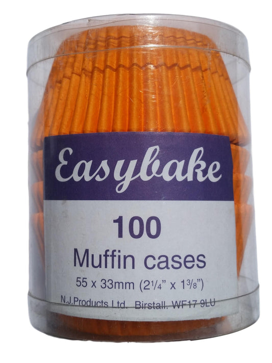 100 Orange Easybake Glassine Muffin Cases image 1