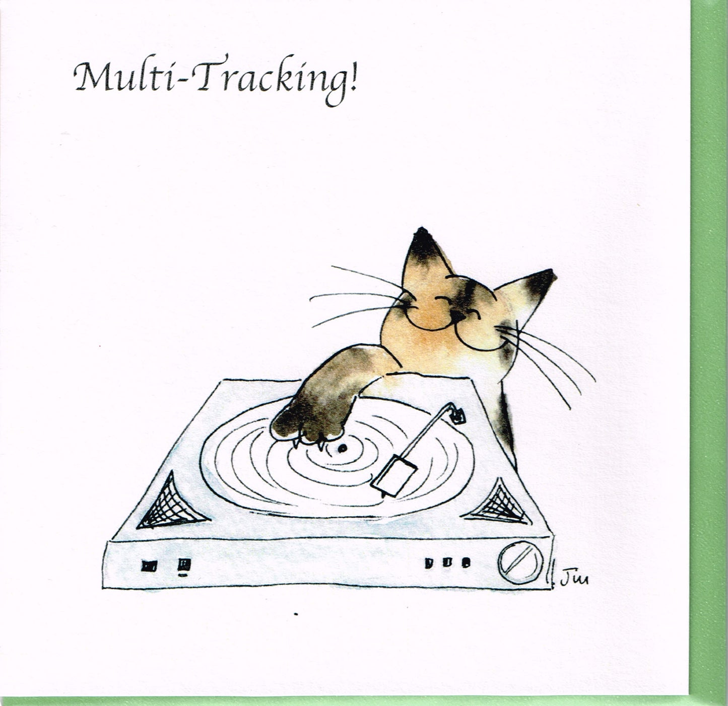 A Jill Latter designed Multi-Tracking Musical cat card image 0
