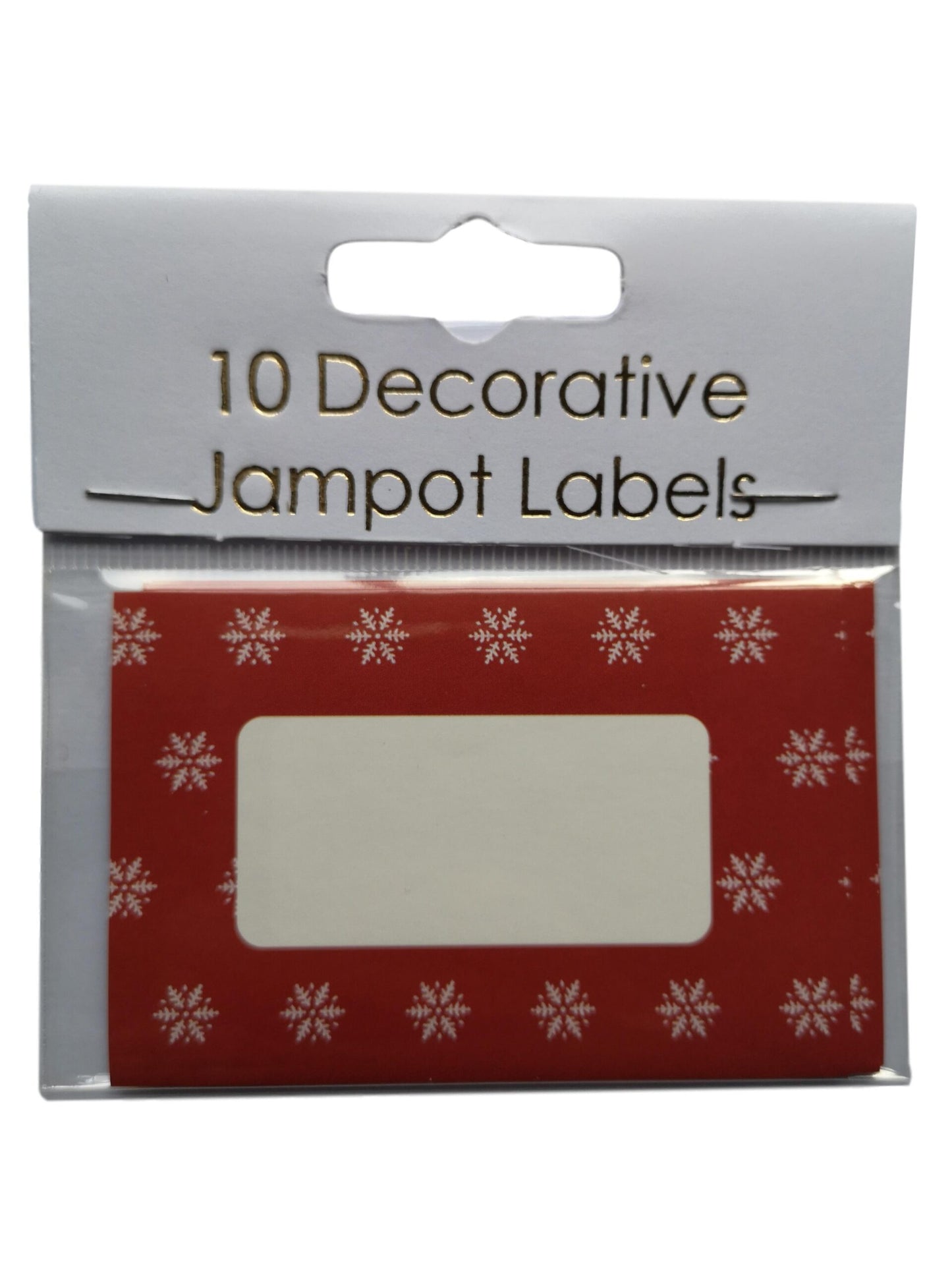 10 Christmas Snowflakes Decorative Self-Adhesive Jam Pot Labels image 0