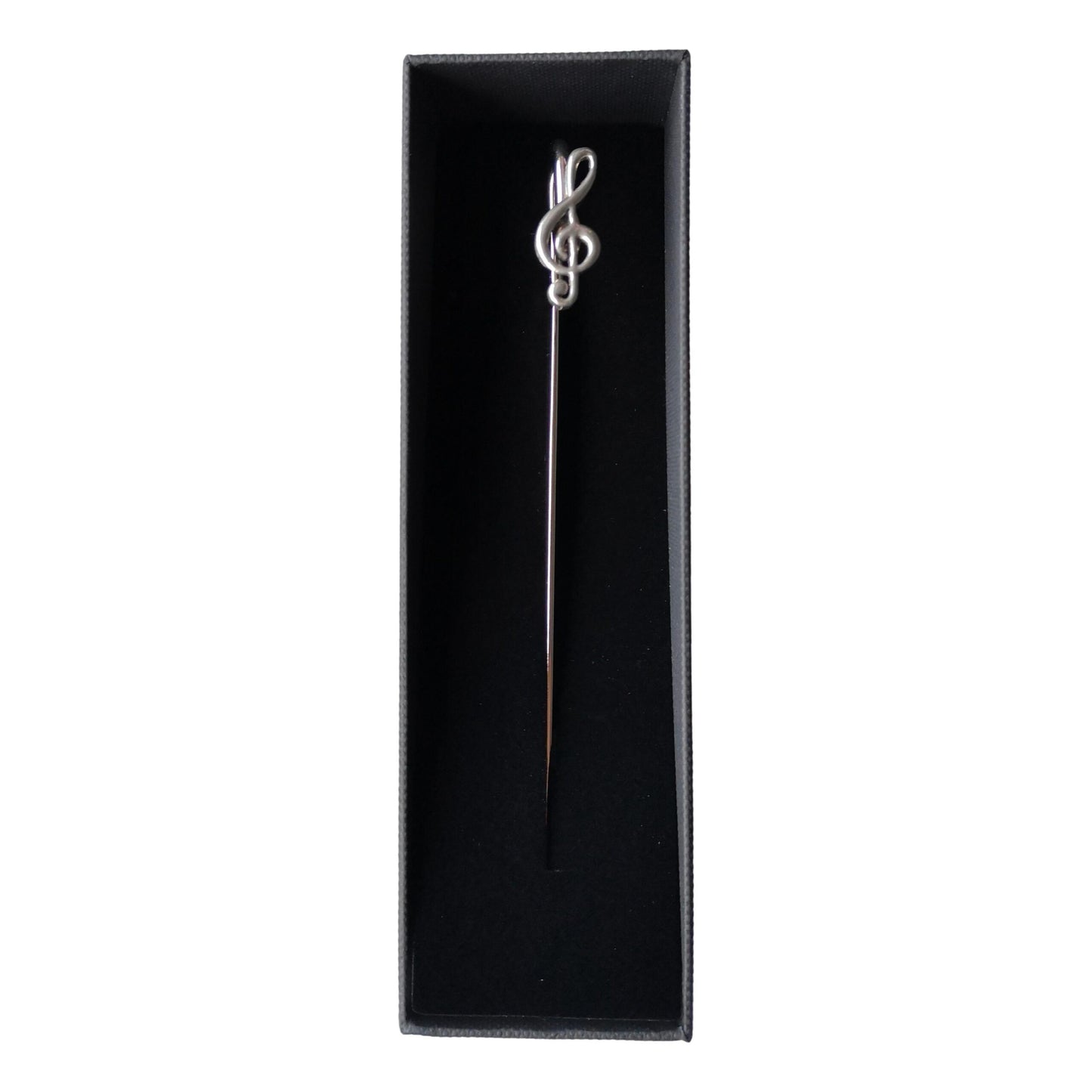 Treble Clef pewter metal flattened stem bookmark image 1