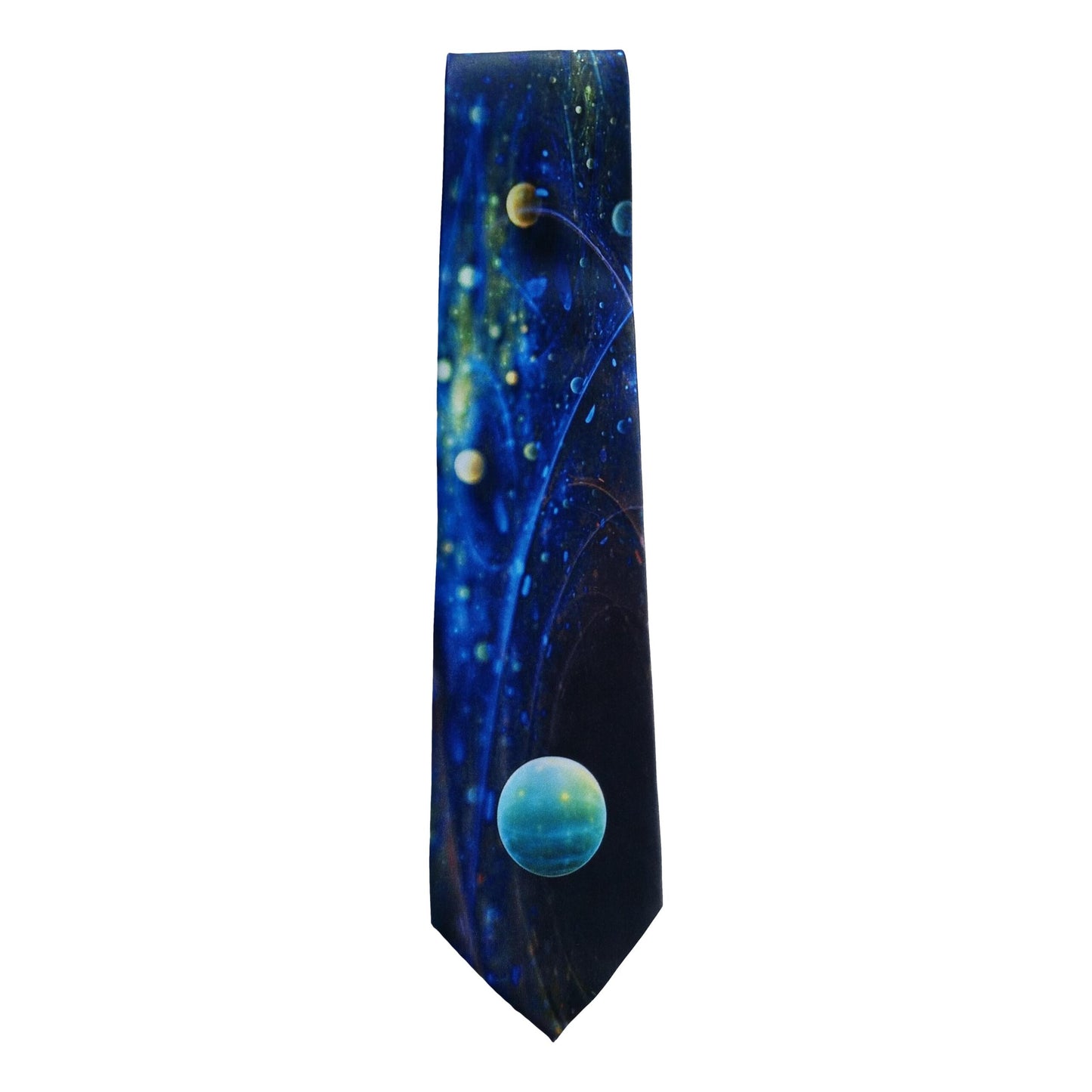 Galaxy A Closer Look Universe Solar System Sleeved Polyester Novelty Tie image 1