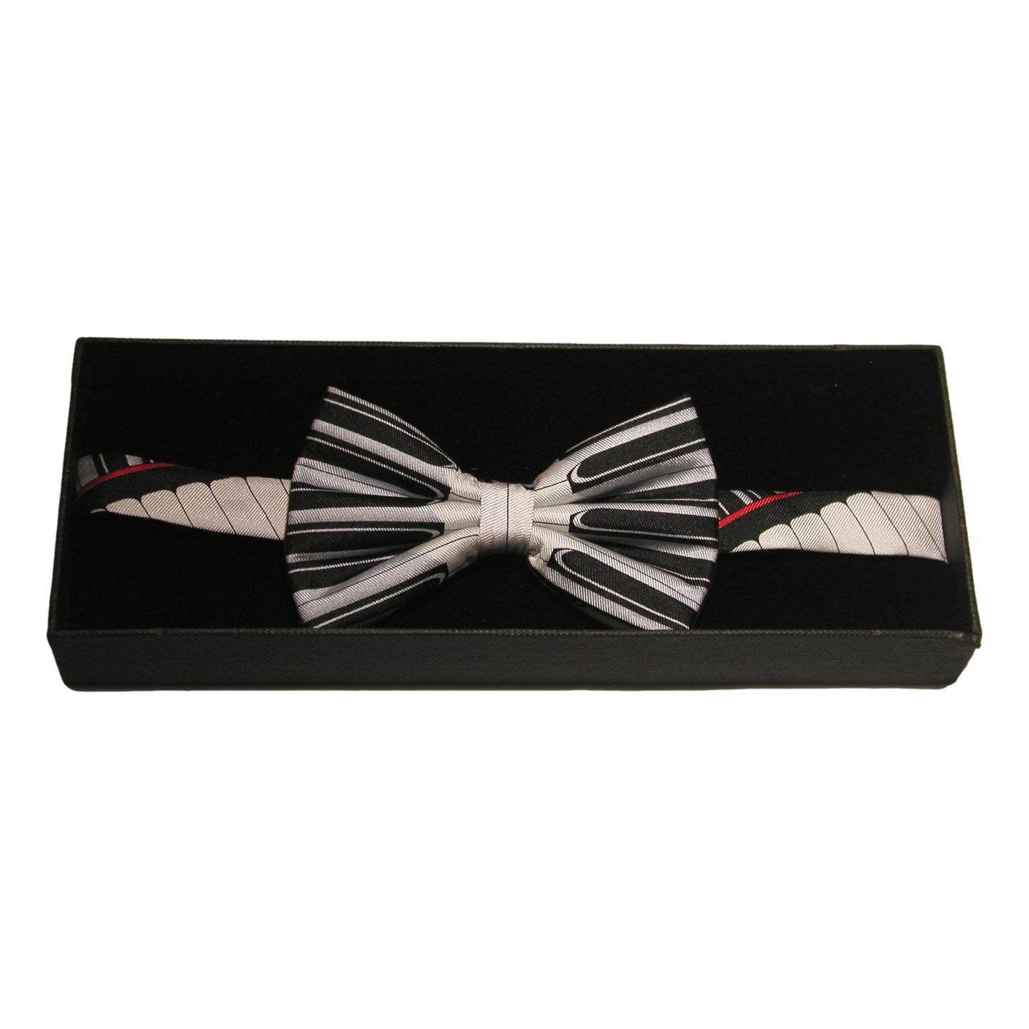 Music Keyboard Red Stripe Fancy Silk Bow Tie image 2
