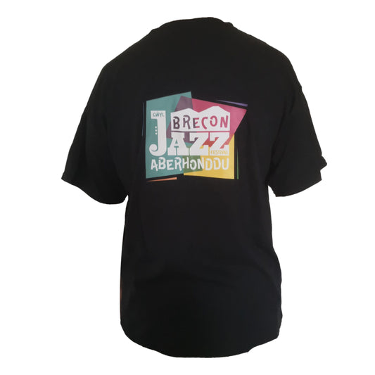 Brecon Jazz Festival Dual Logo Black T-Shirt - various sizes image 0