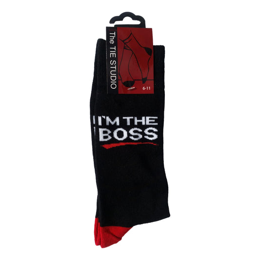 I'm The Boss Unisex Novelty Ankle Socks Adult Size 6-11 image 0