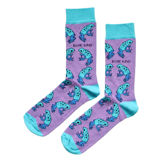 Save The Frogs Purple Unisex Novelty Ankle Socks Adult UK Size 4-7 image 0