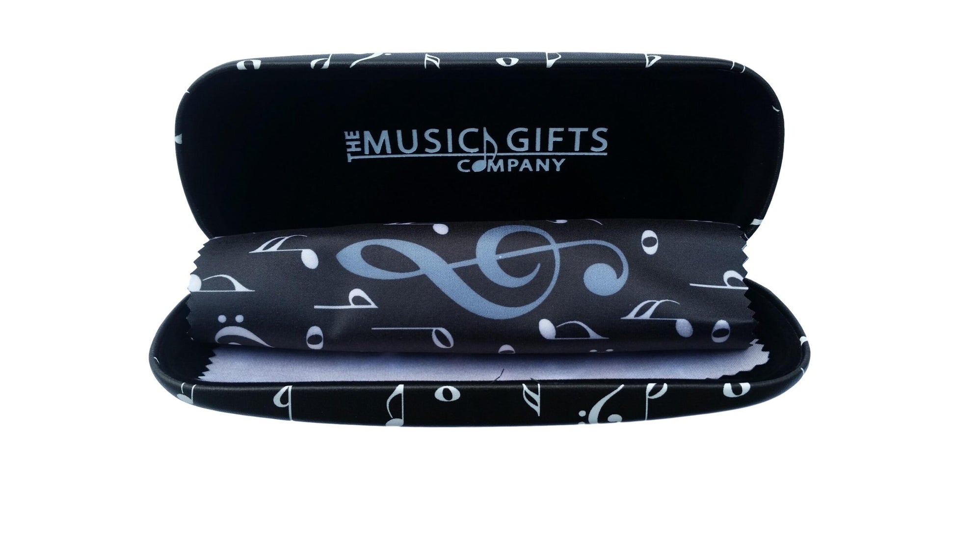 Music Notation Black Flock-lined Glasses Case image 1