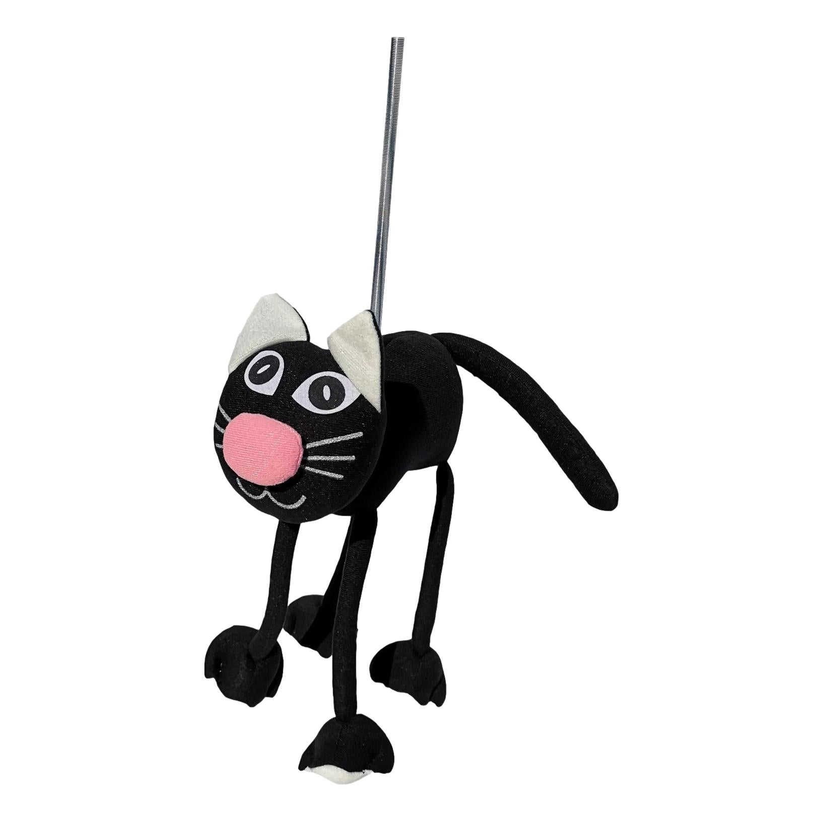 Springy Black Cat Panopoly Animal Mobile distraction for babies & young children image 0