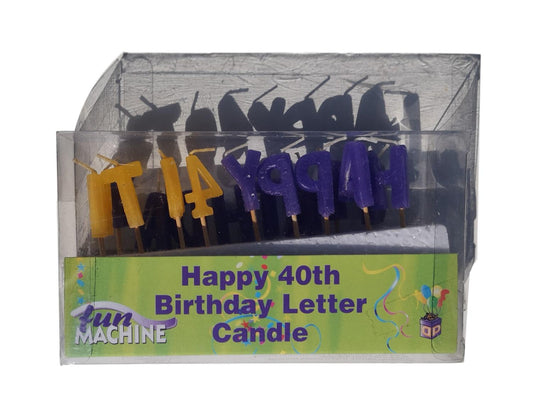 Happy 40th Birthday Letter Candles image 0