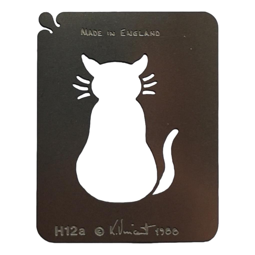 Stainless steel H12a Cat cake decorating / card making stencil image 0