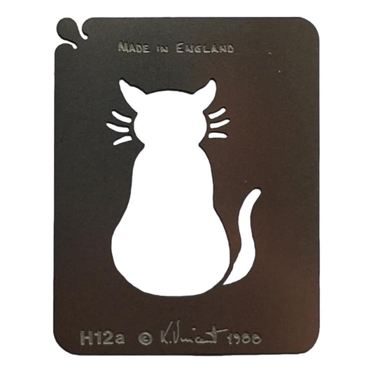 Stainless steel H12a Cat cake decorating / card making stencil image 0