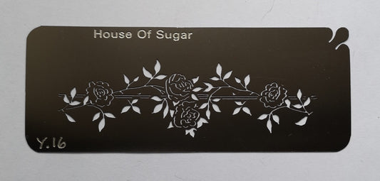 Stainless steel Y16 Rambling Rose cake decorating / card making stencil image 0